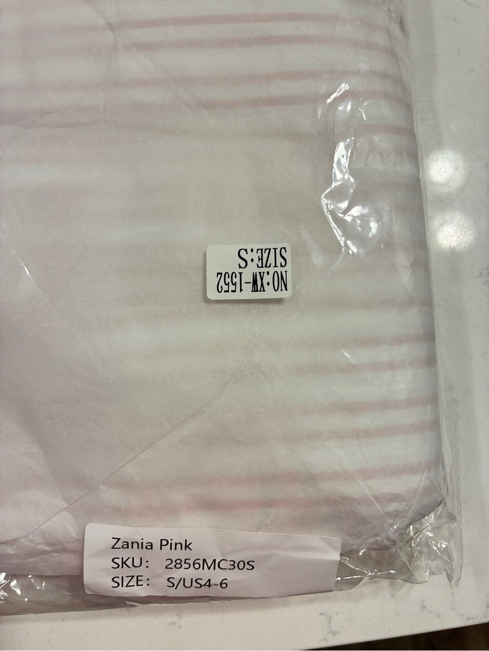 Zania Pink Stripe Ruched Breast Cotton Midi Dress Small NEW in bag - Picture 9 of 10